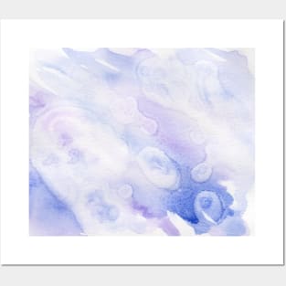 Abstract Watercolour 3 (Purple-Lavender) Posters and Art